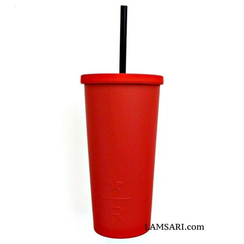 Starbucks Reserve Red Orange Soft Touch Stainless Steel Tumbler 16 oz